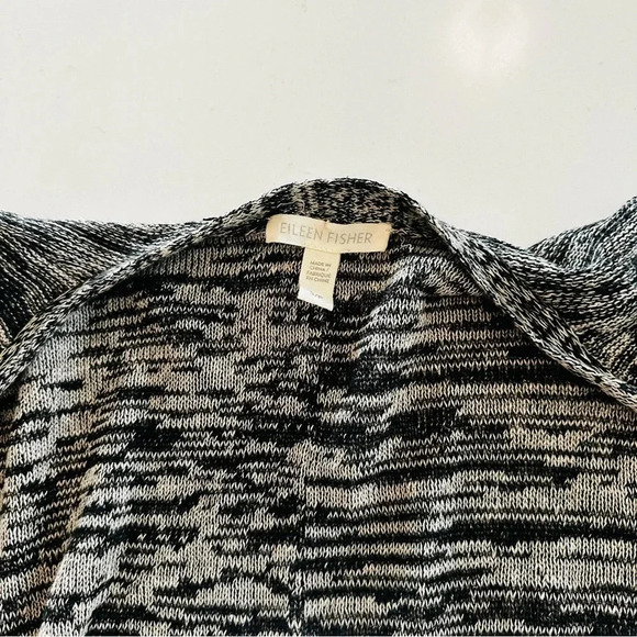 Eileen Fisher Organic Linen Twisted Block Cardigan | S - Picture 7 of 7